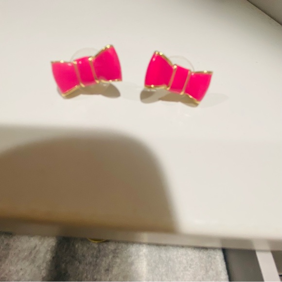 kate spade Jewelry Kate Spade Pink Bow Earrings Poshmark